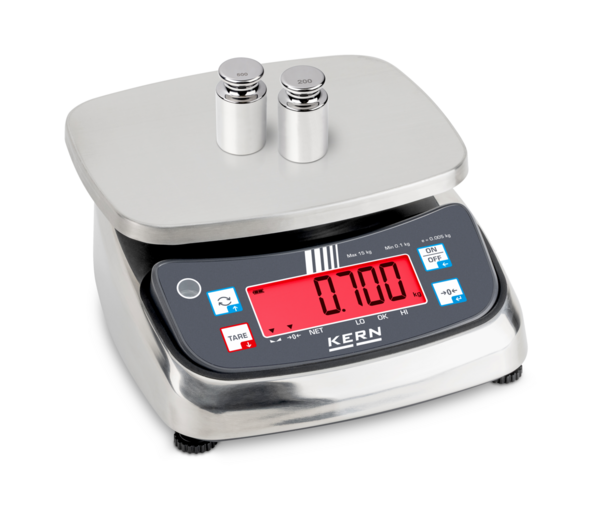 Bench scale KERN FPS Application picture with optional accessories