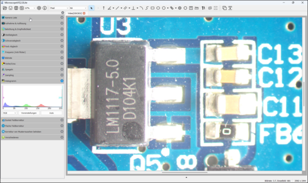 Software KERN Optics OXM 903 VIS Lite 2.0 Captura de ecrã 