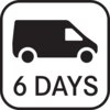 Package shipment by courier service: The duration of internal product provision are six days